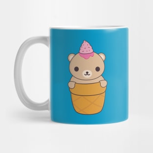 Brown Ice Cream Bear T-Shirt Mug